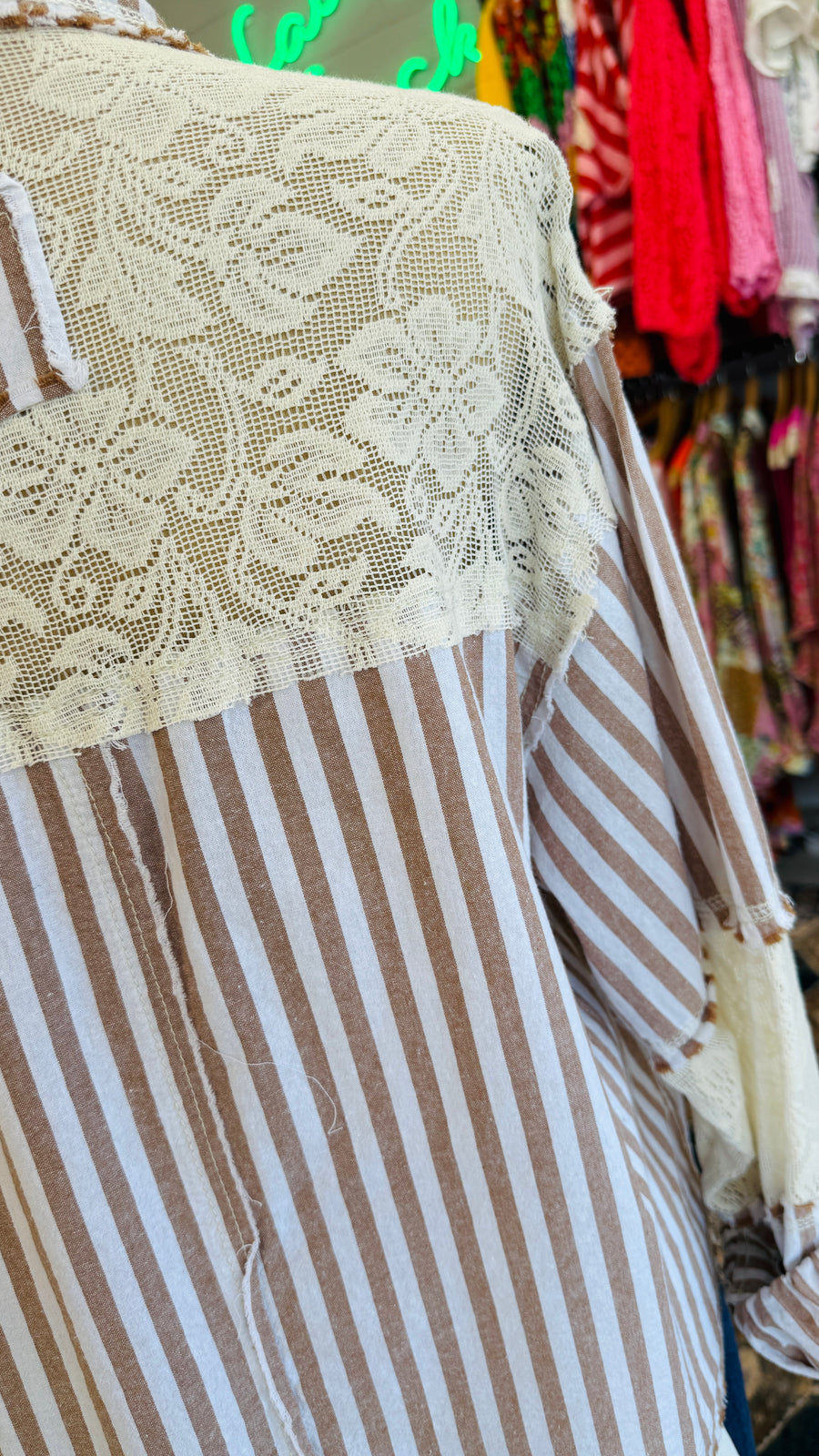 Savannah Bloom Striped Shirt