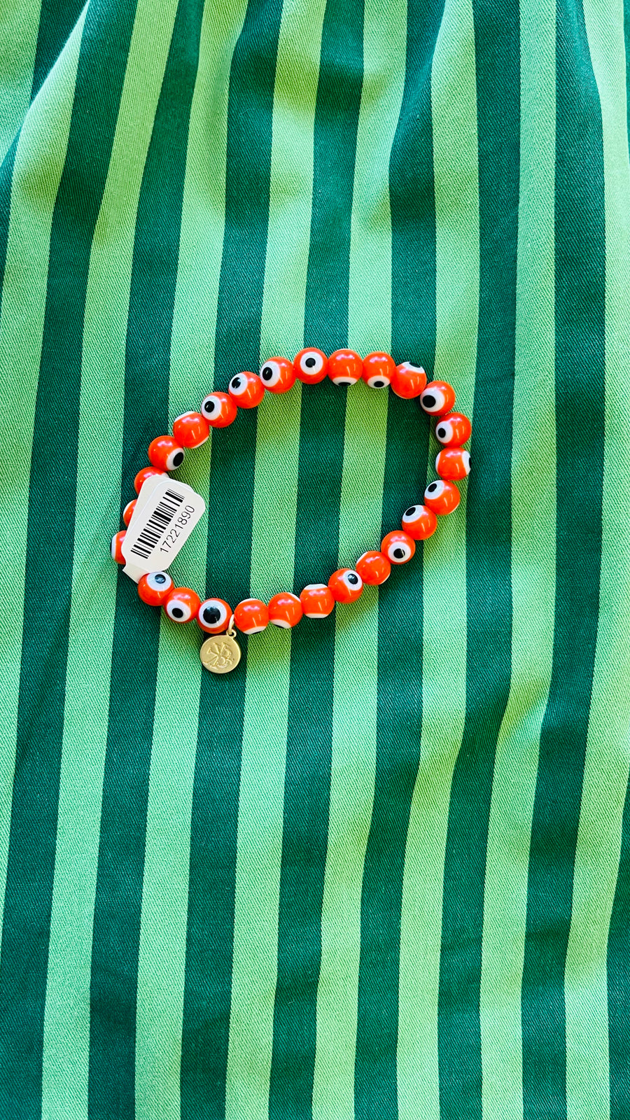 Going Places Agate Stone Evil Eye Beaded Bracelets - Lime or Orange