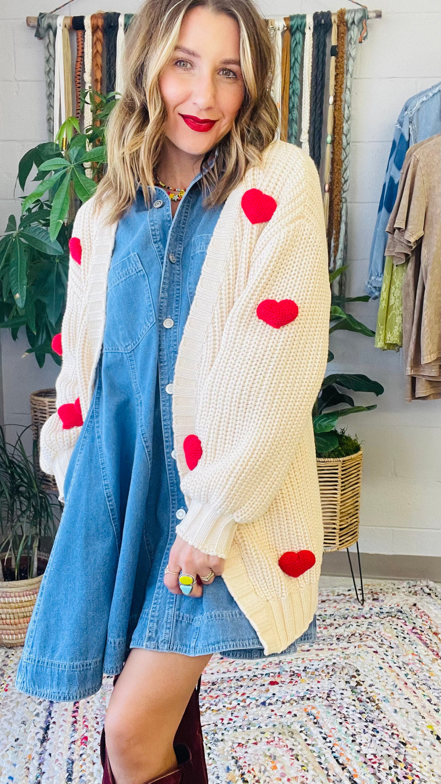 Wrapped in Love Heart Detail Cardigan