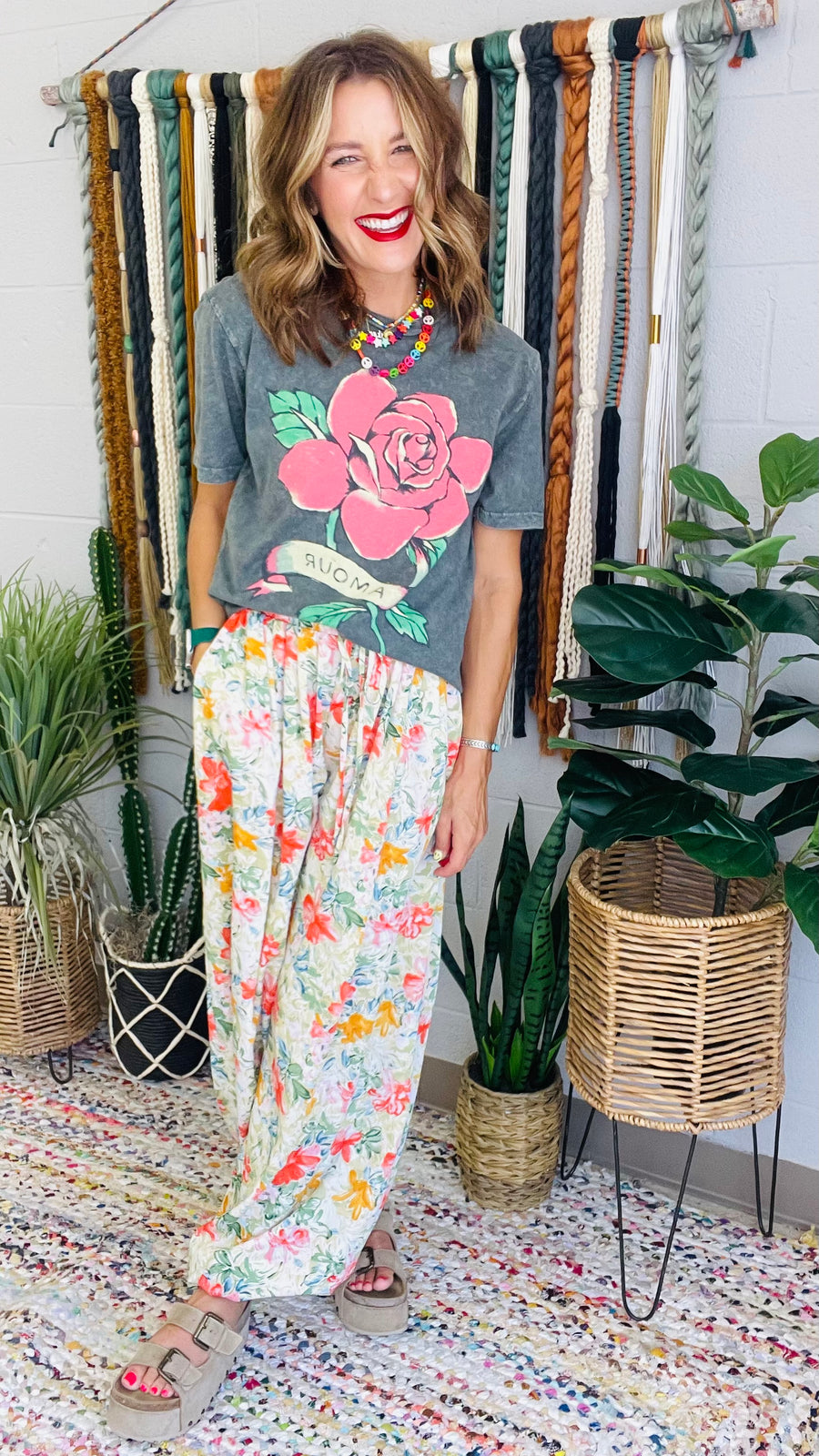 For The Love Of Florals Pleated Jogger