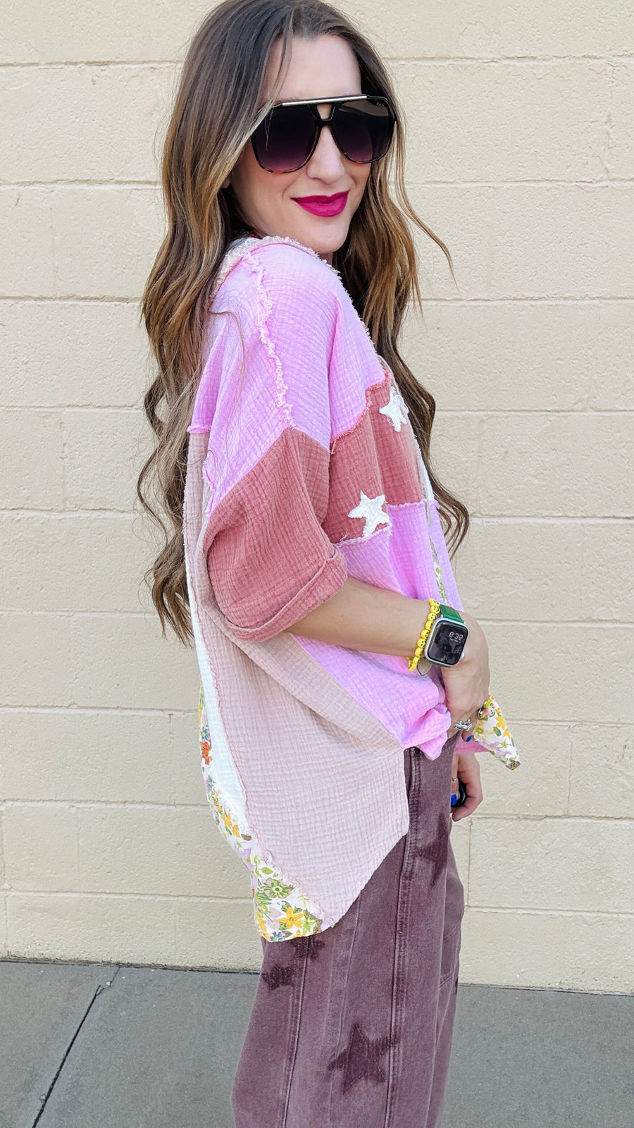 Starlit Bloom Gauze Top
