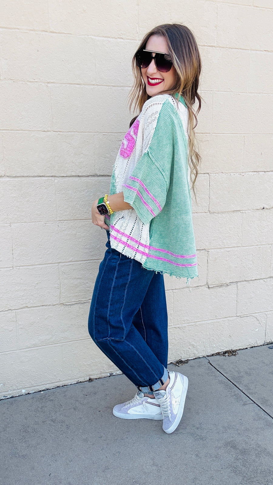 Vintage Varsity Lace Top