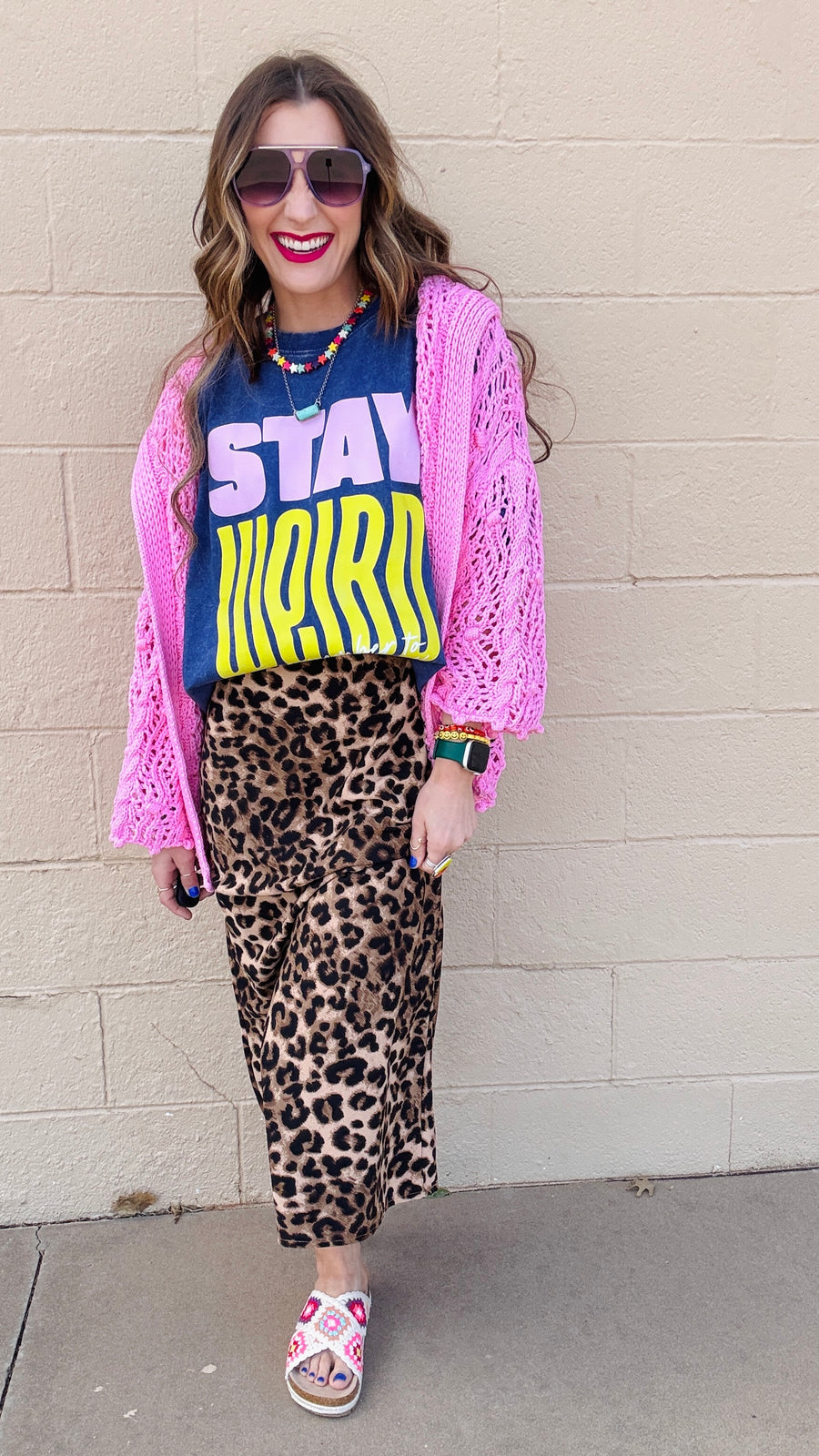 Stay Weird Acid Wash Tee