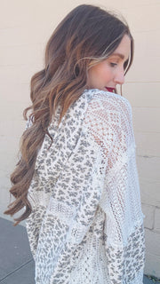 Ivory Blossom Lace Hooded Top