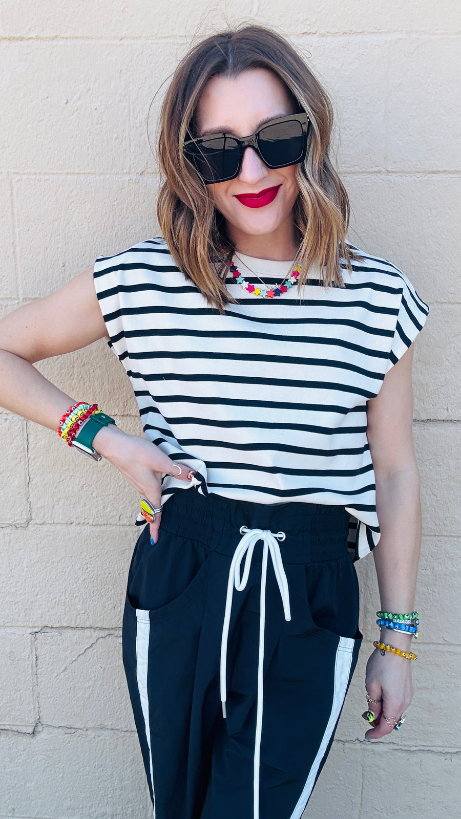 Keepin' it Classic Striped Cap Sleeve Top