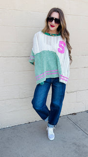 Vintage Varsity Lace Top