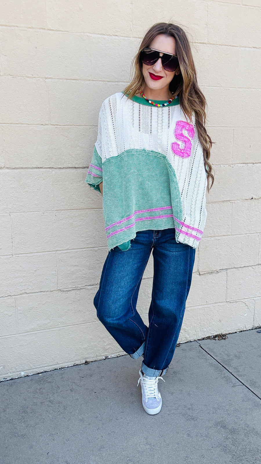 Vintage Varsity Lace Top