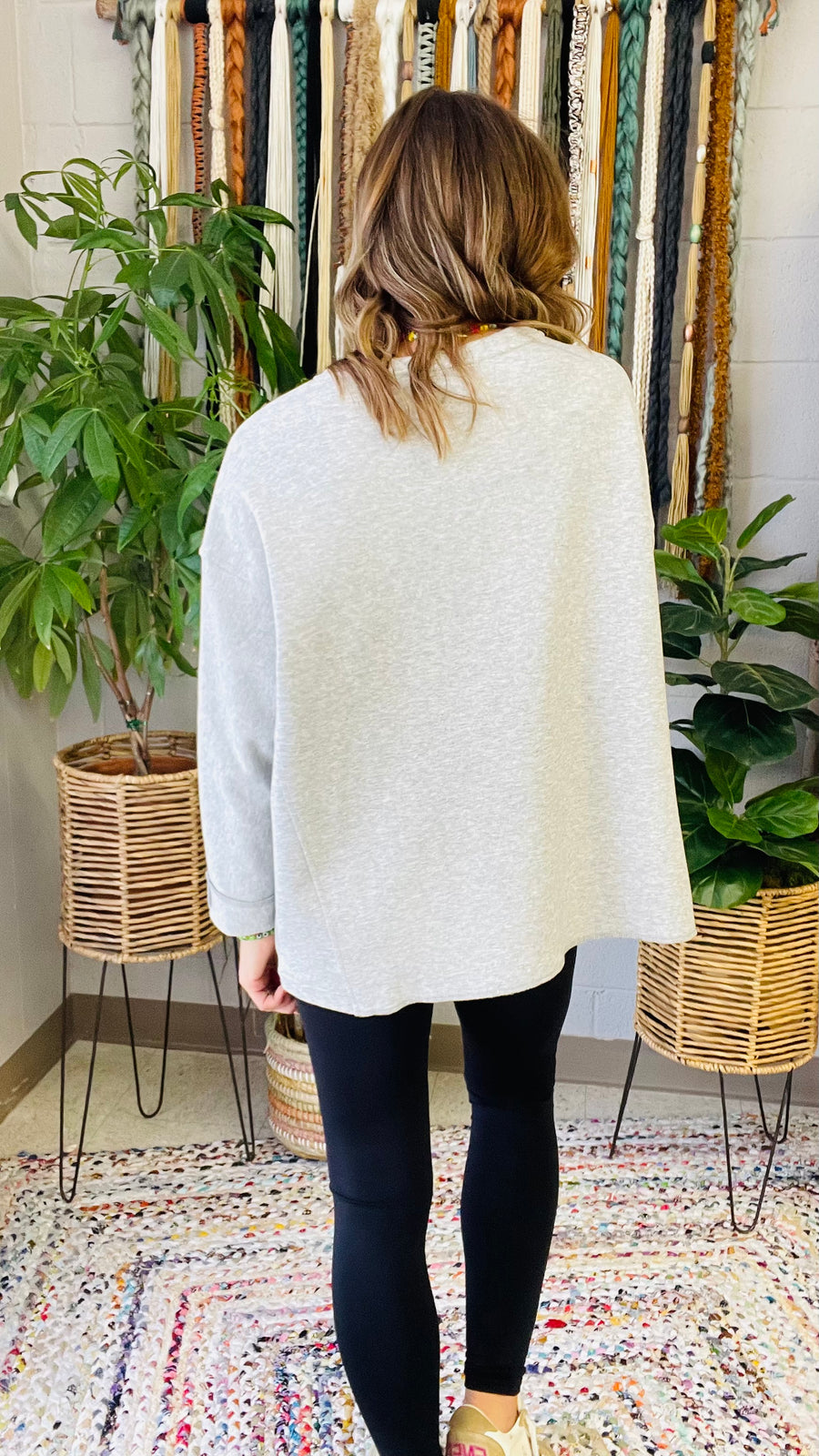 Back To The Basics Long Sleeve Top- Heather Gray