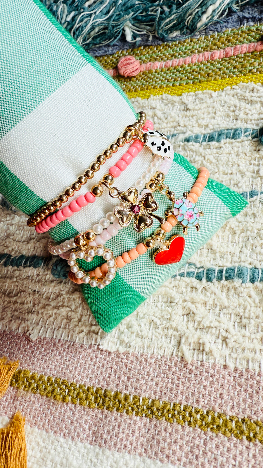 Lucky Charm Beaded Stack