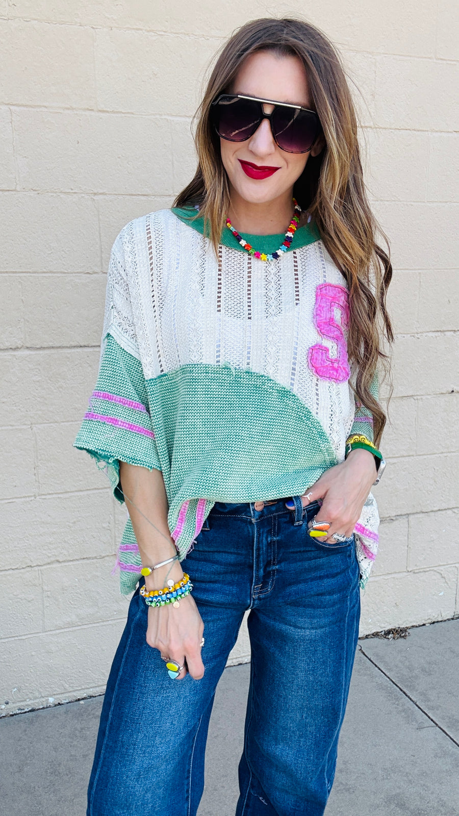 Vintage Varsity Lace Top
