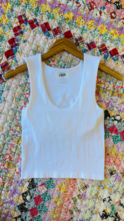 Back to The Basics Classic Fitted Tank- White