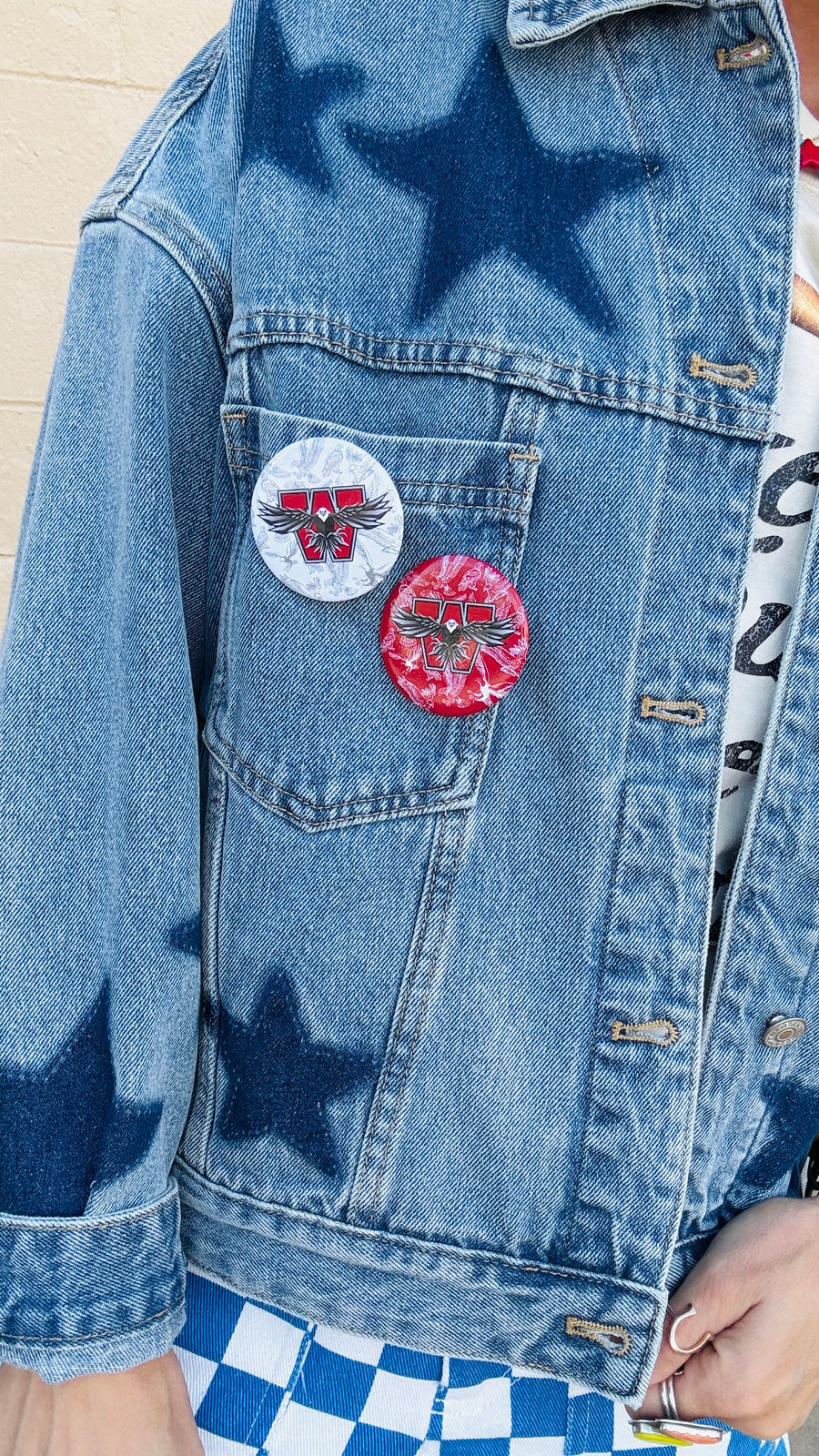 Eagle Gameday Buttons - Red or White