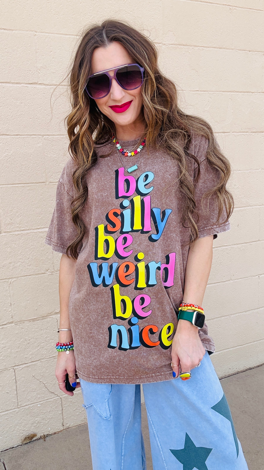 Be You Acid Wash Tee