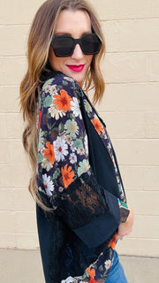 Noir Blossom Lace Top