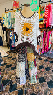 Sunset Mosaic Cropped Pants