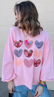 Blushing Hearts Sweatshirt