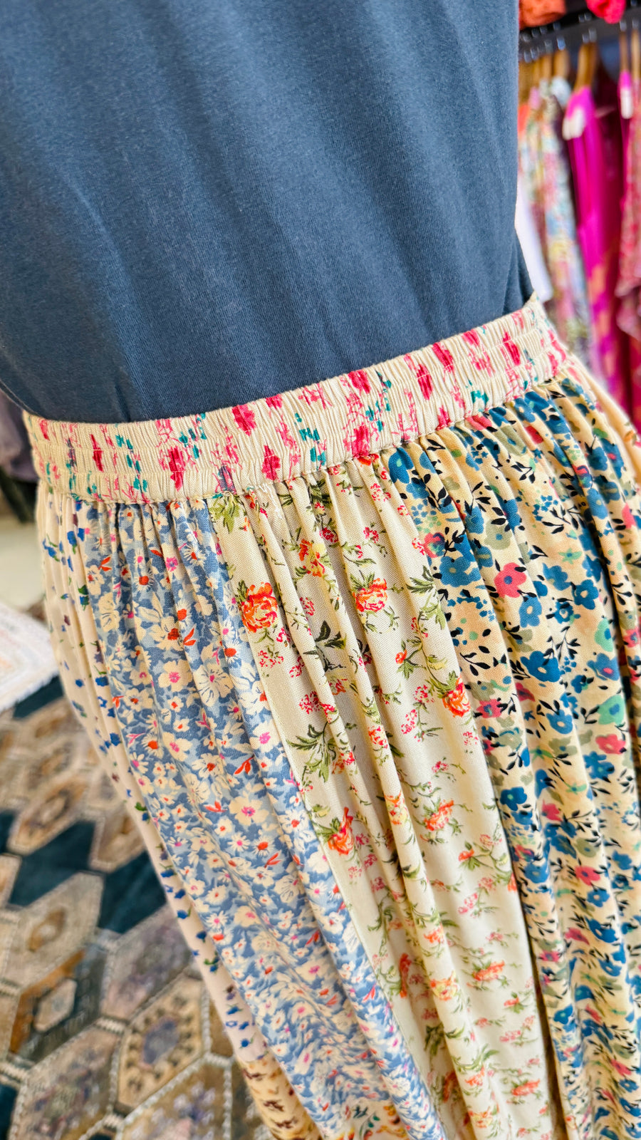 Serene Patchwork Maxi Skirt