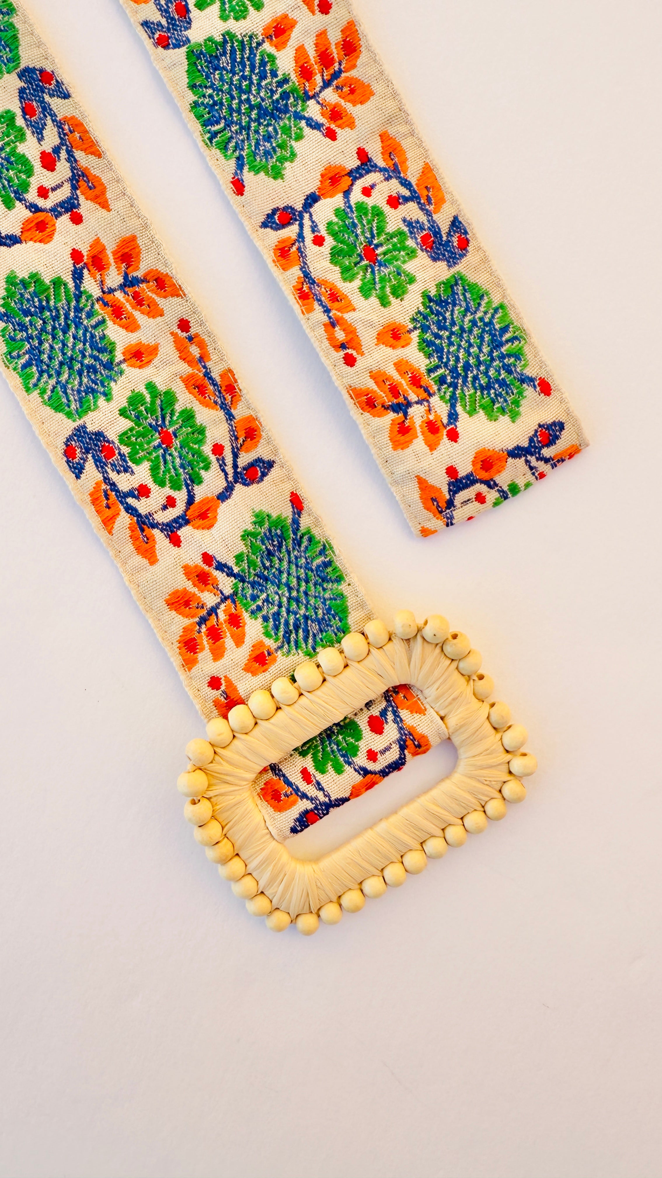Garden Bloom Embroidered Belt