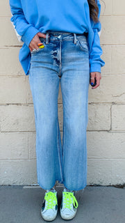Horizon Cropped Wide-Leg Jeans