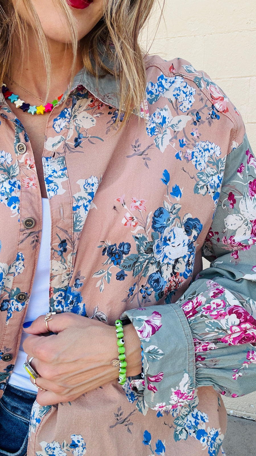 Heidi Antique Floral Print Blouse