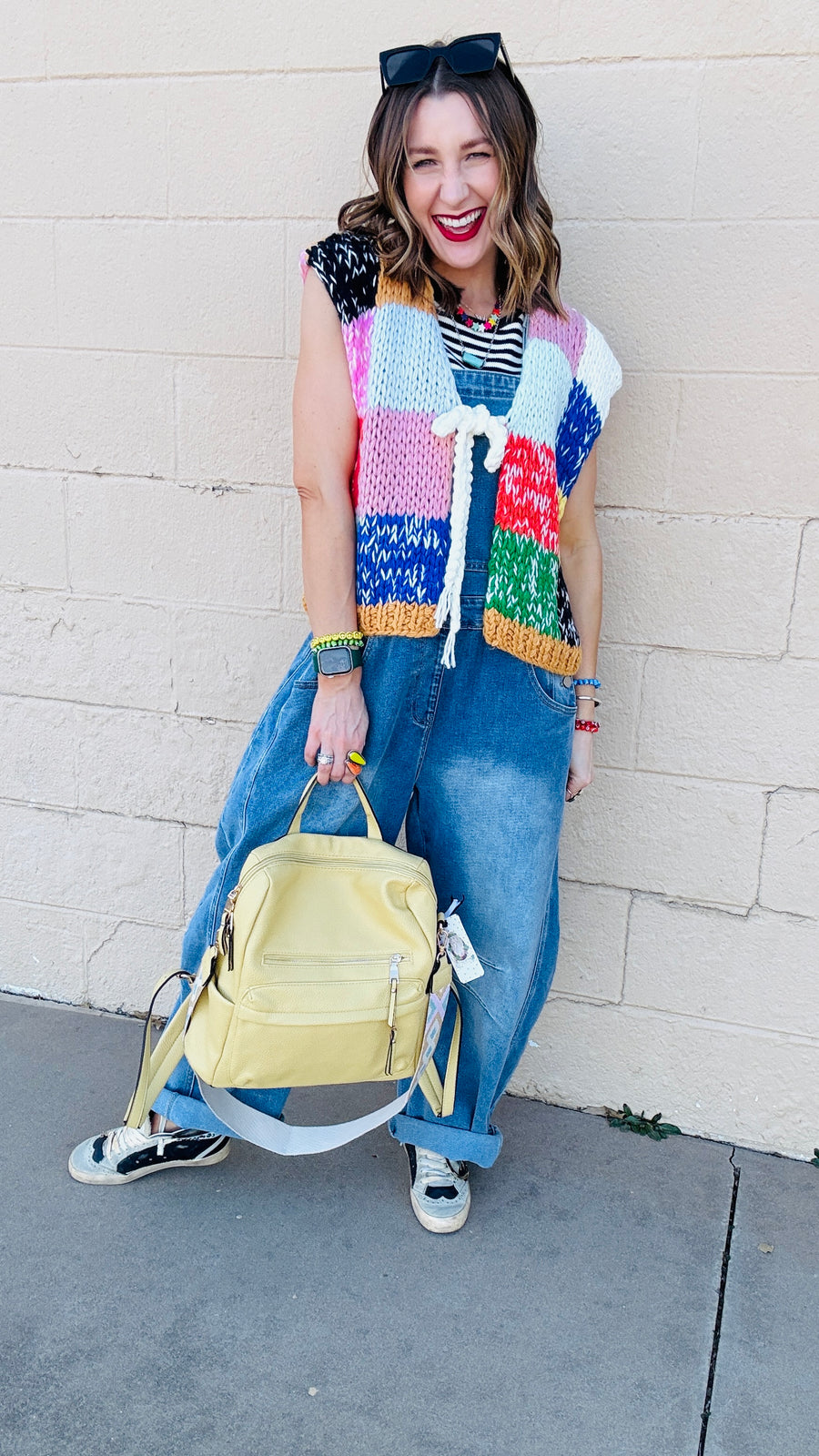 Prism Patchwork Tie-Front Vest