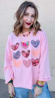 Blushing Hearts Sweatshirt