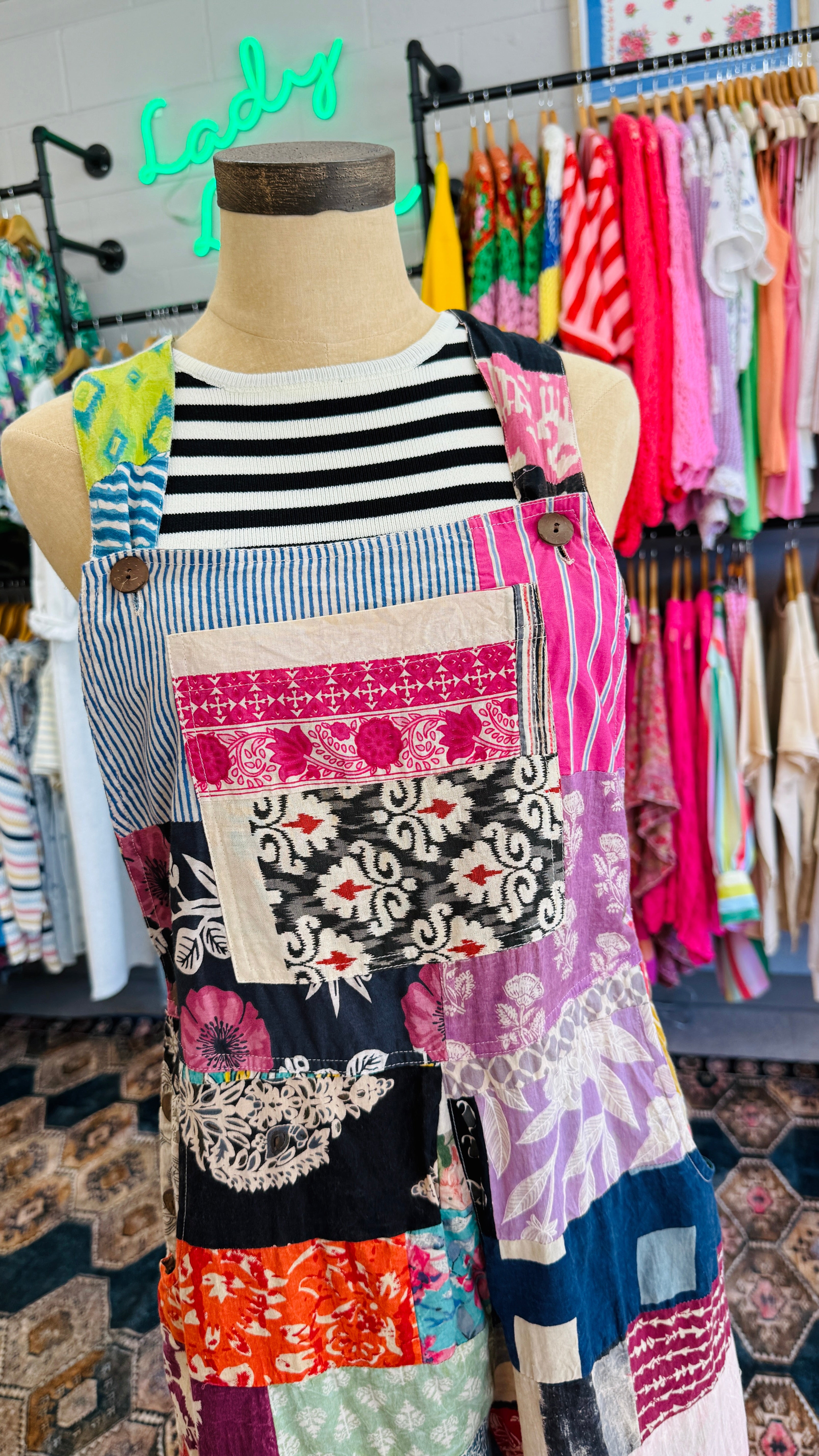 Cream and Black Knit Striped Tank