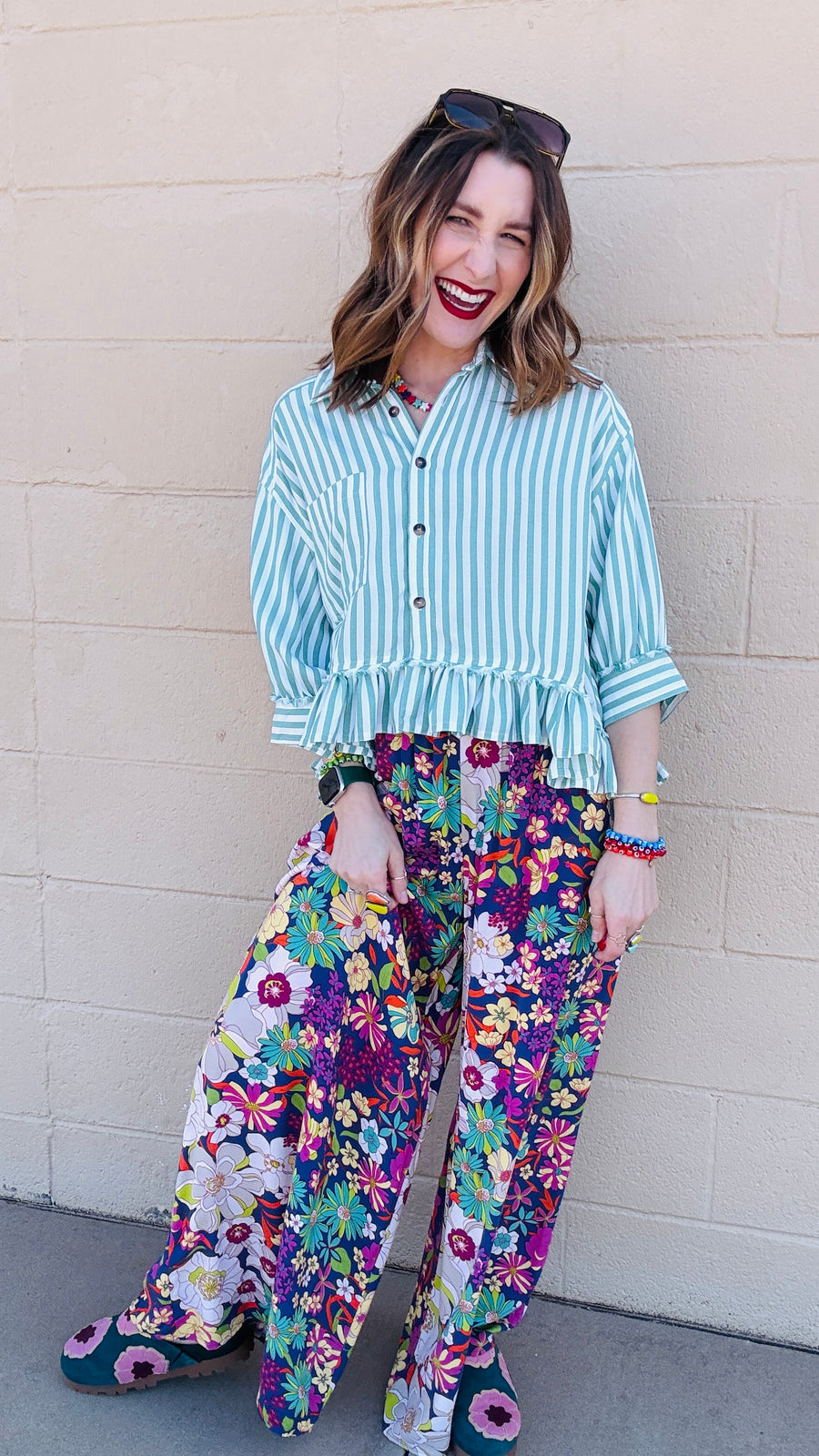 Garden Party Floral Wide Leg Pant