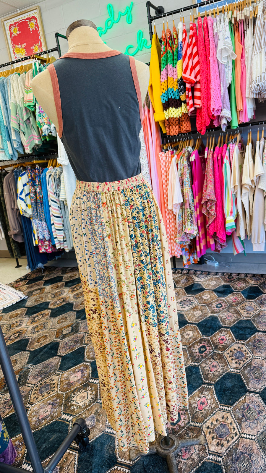 Serene Patchwork Maxi Skirt