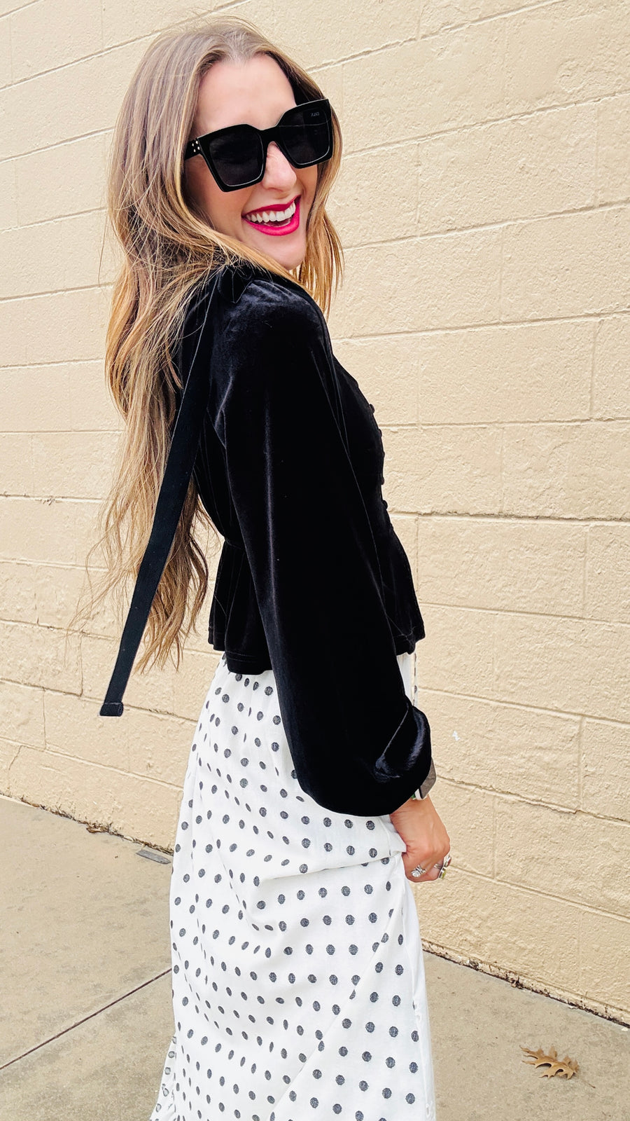 Black Velvet Square Neck Top- Black