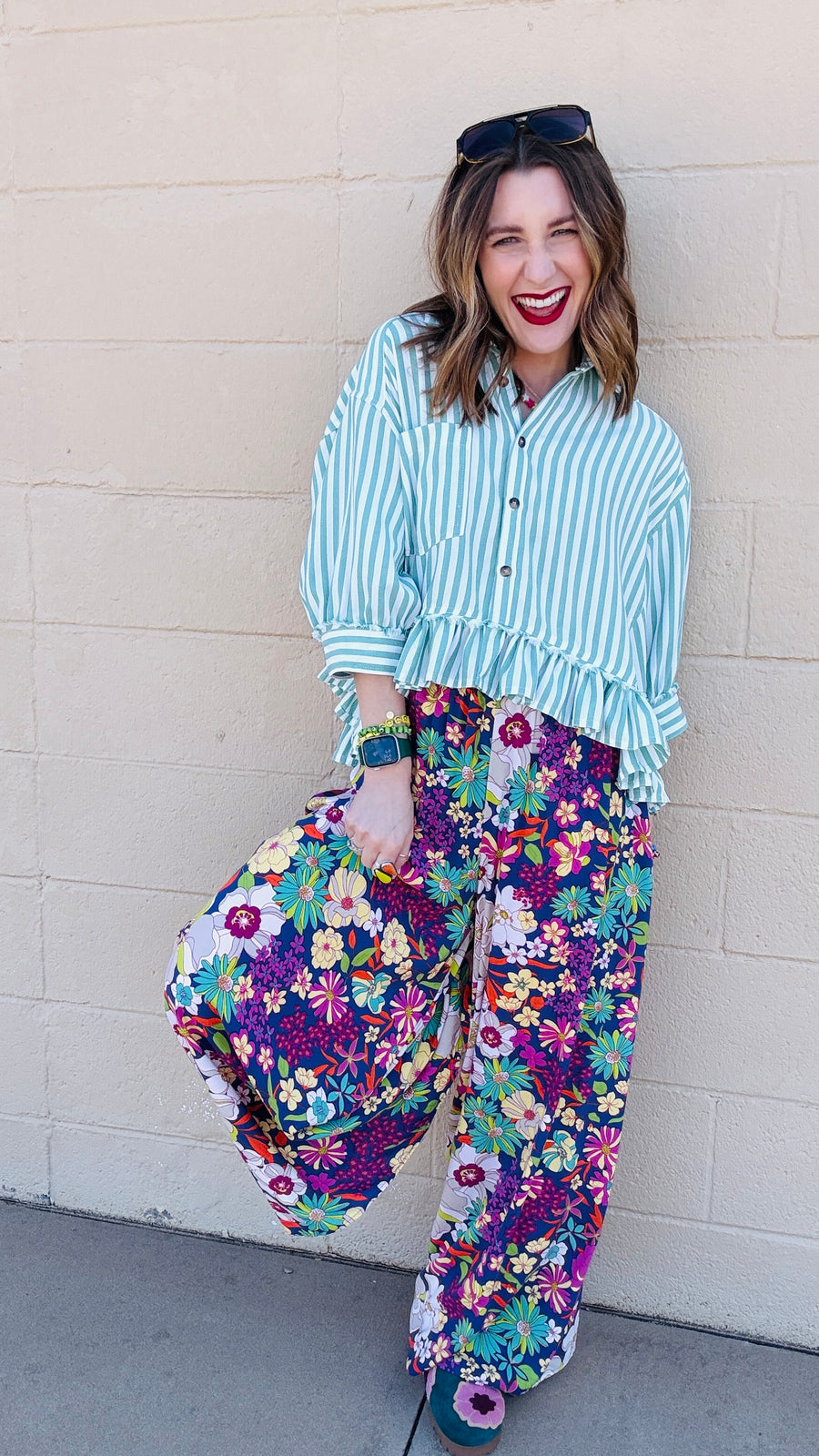 Garden Party Floral Wide Leg Pant