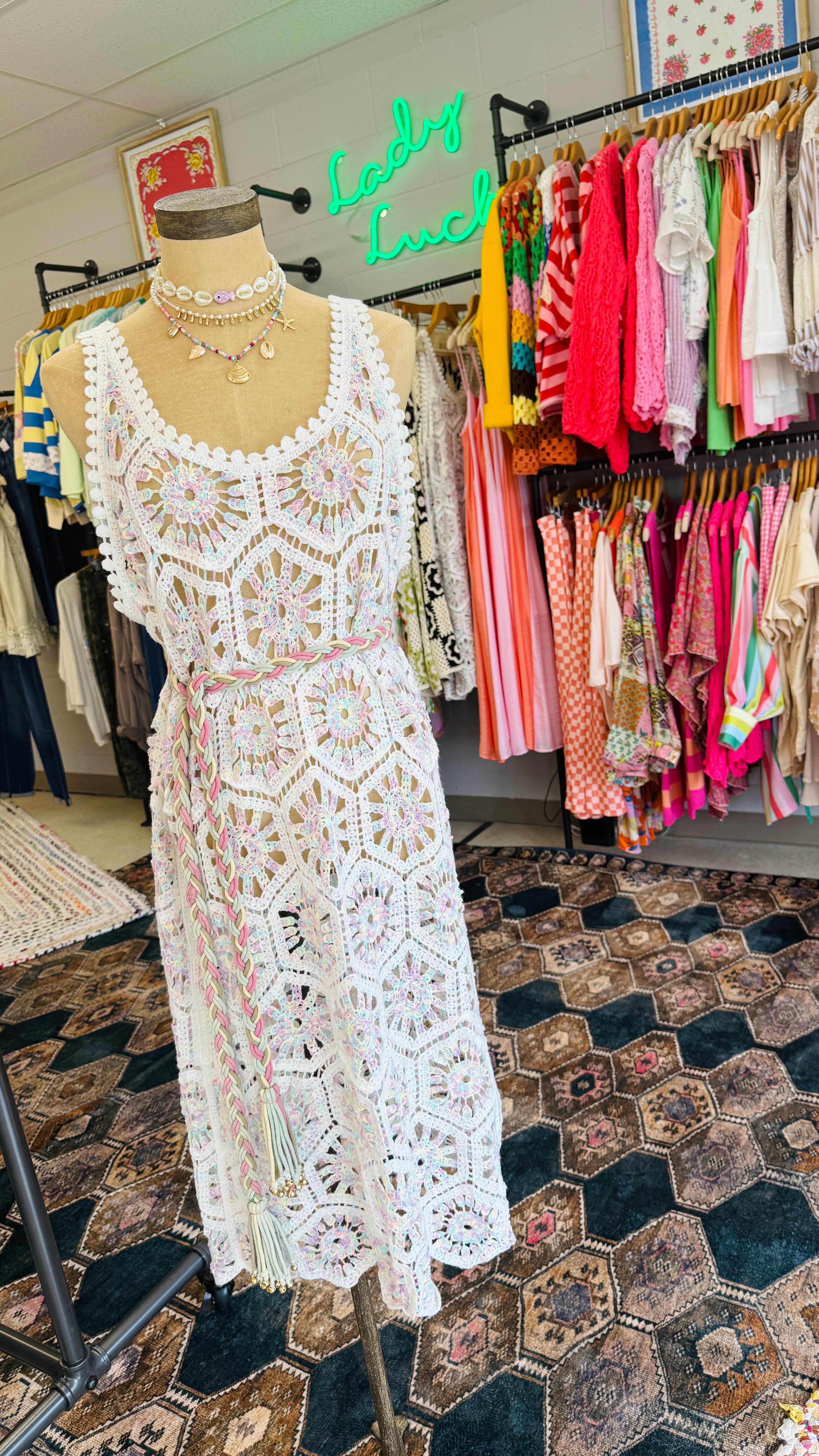 Meadow Bloom Crochet Dress