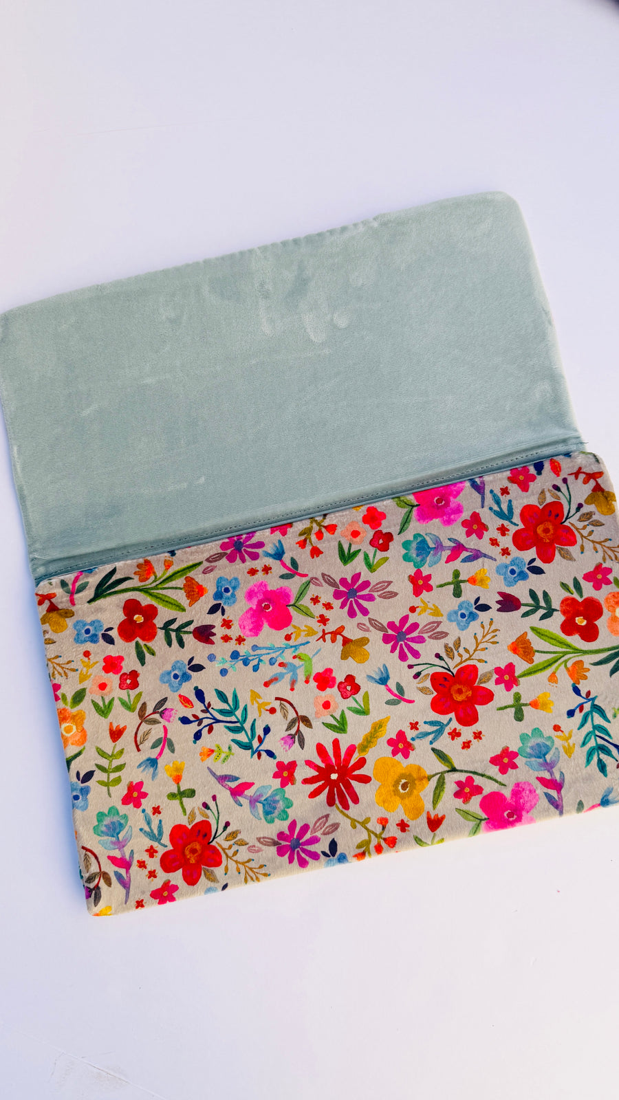 Teal & Floral Bedside Caddy Organizer