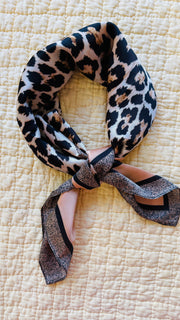 Leopard Love Satin Scarf