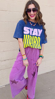 Stay Weird Acid Wash Tee