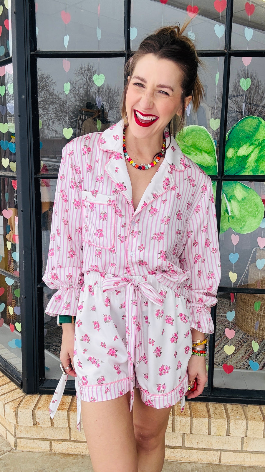 Love in Bloom Silk Pajama Set