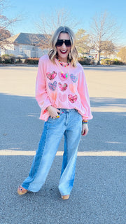 Blushing Hearts Sweatshirt