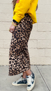 Walk on the Wild Side Leopard Midi Skirt
