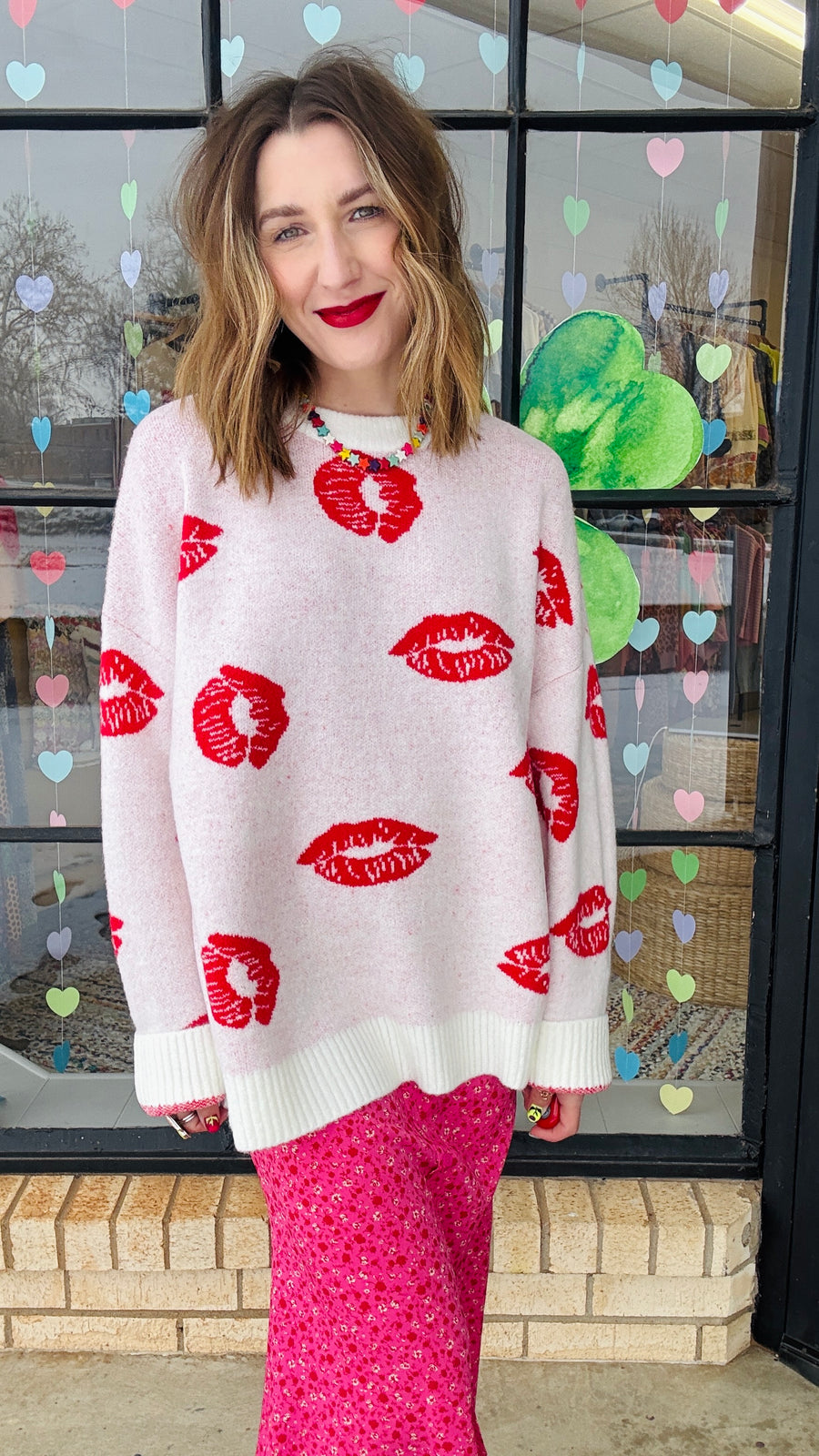 Sealed With A Kiss Knit Sweater