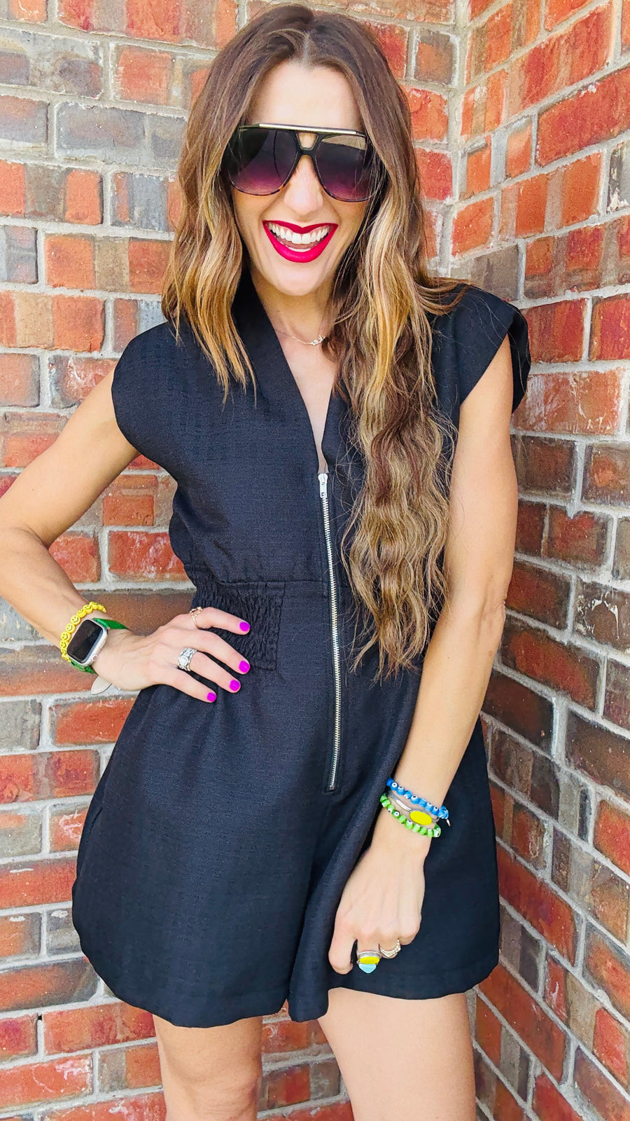 Power Move Textured Romper