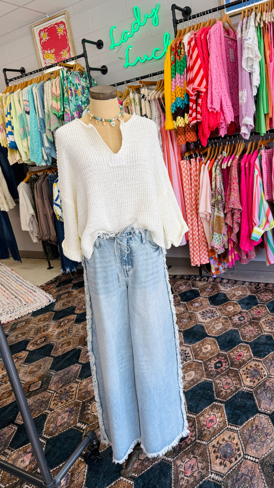 Blue Haze Frayed Jeans