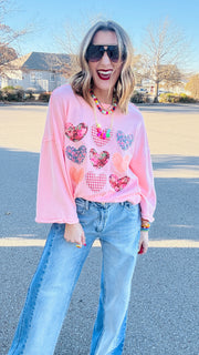 Blushing Hearts Sweatshirt