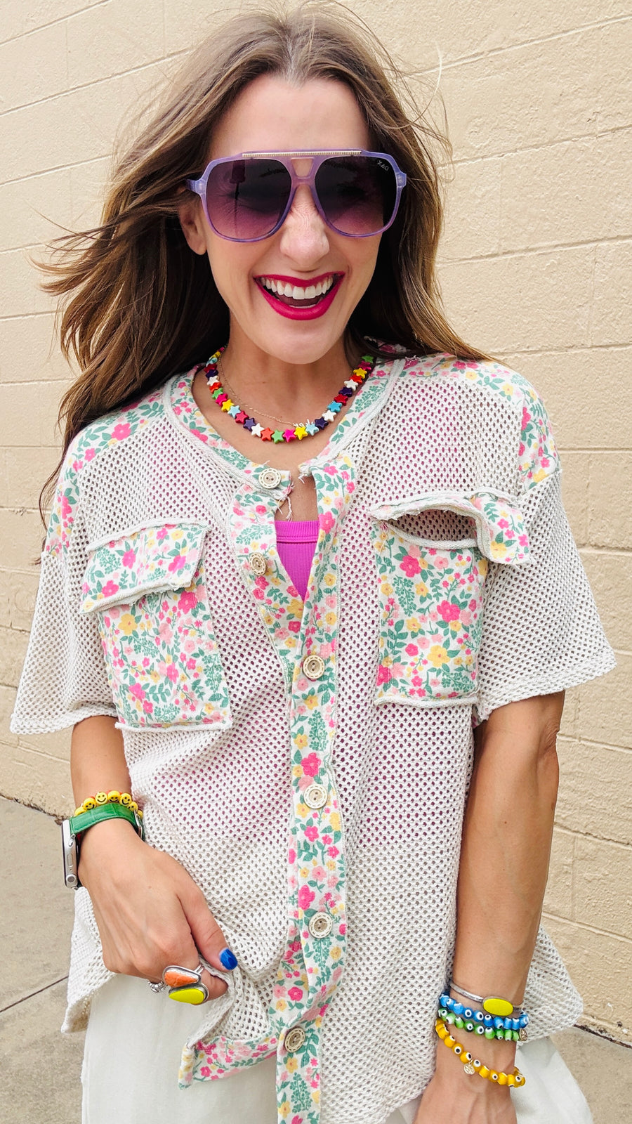Sun Meadow Waffle Weave Shirt