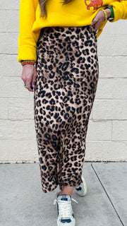 Walk on the Wild Side Leopard Midi Skirt
