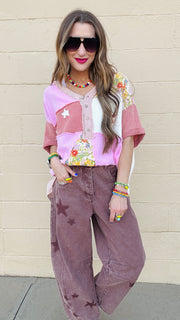 Starlit Bloom Gauze Top