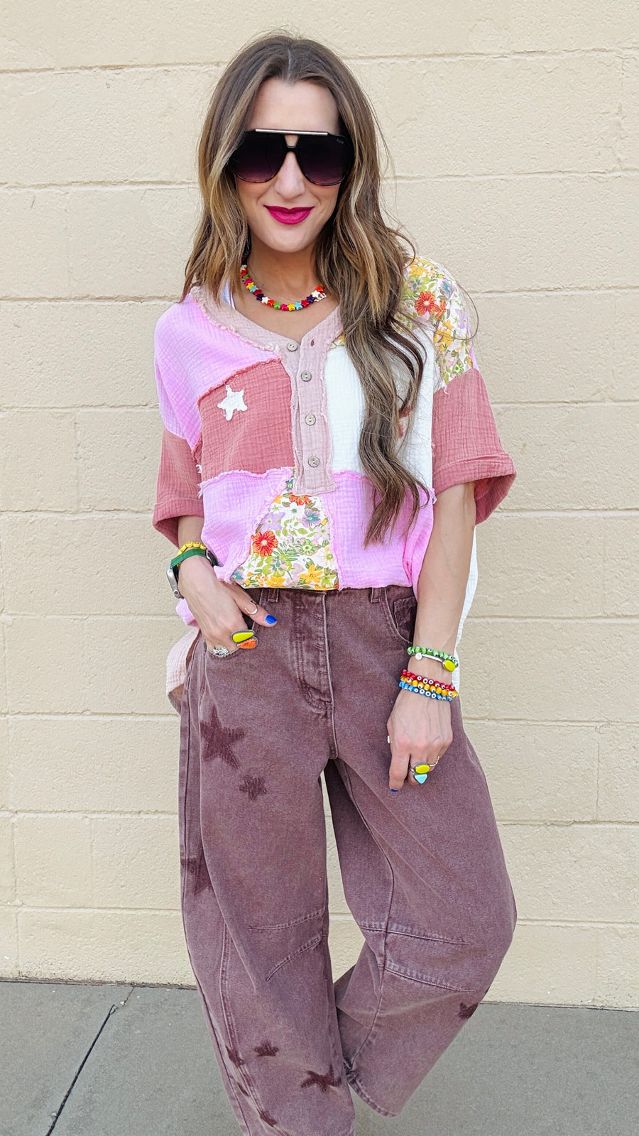 Starlit Bloom Gauze Top