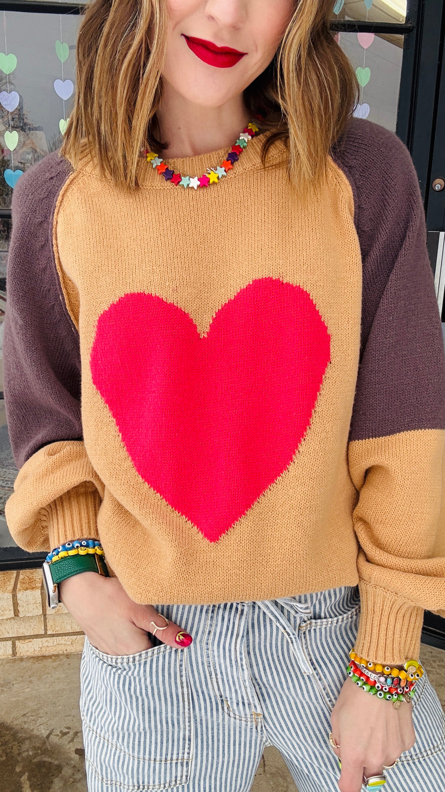 Winter Love Knit Sweater- Camel