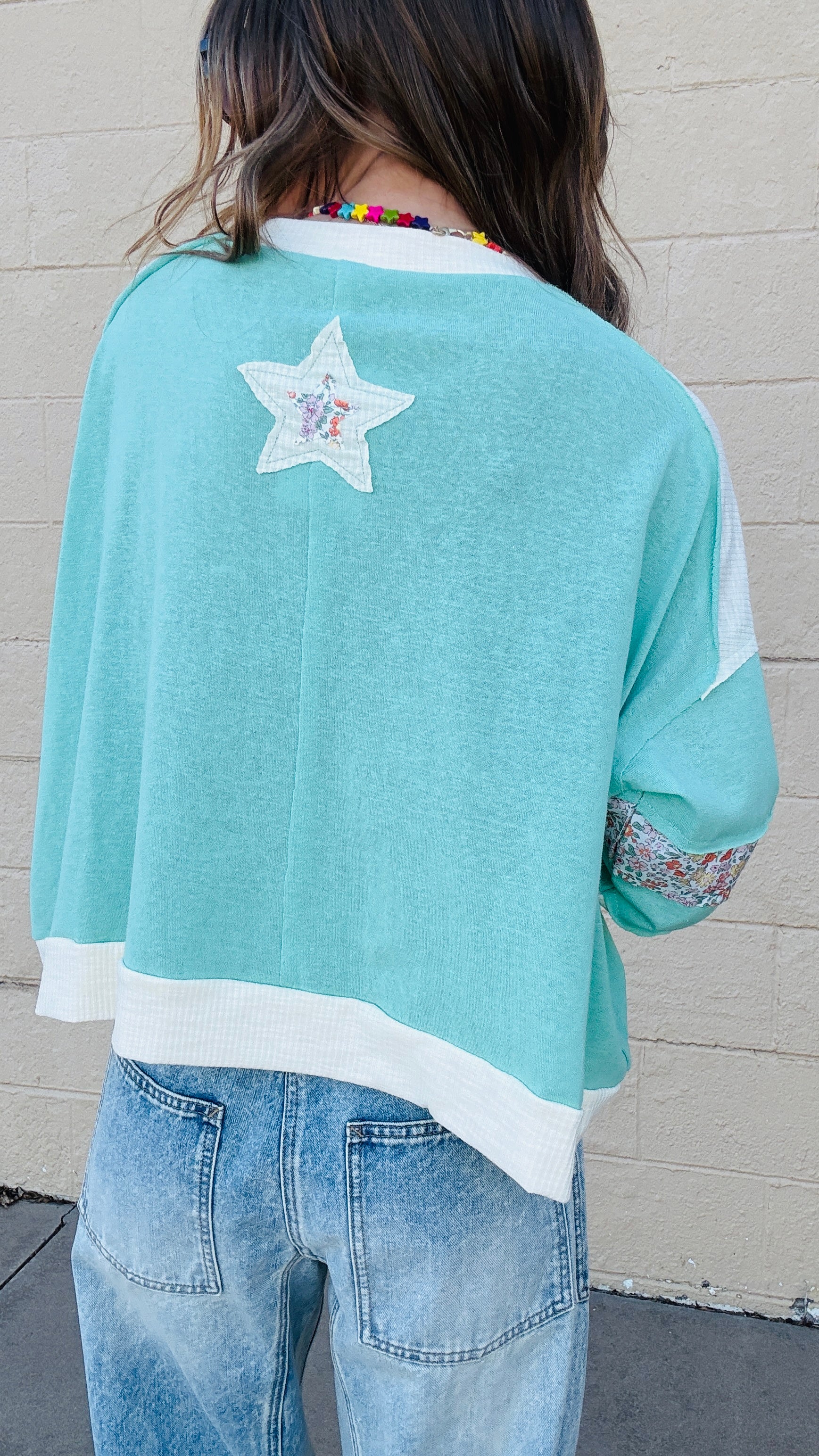 Stardust Bloom Contrast Top
