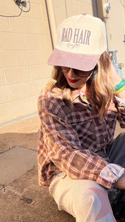 Bad Hair Day Grandpa Brown Corduroy Trucker