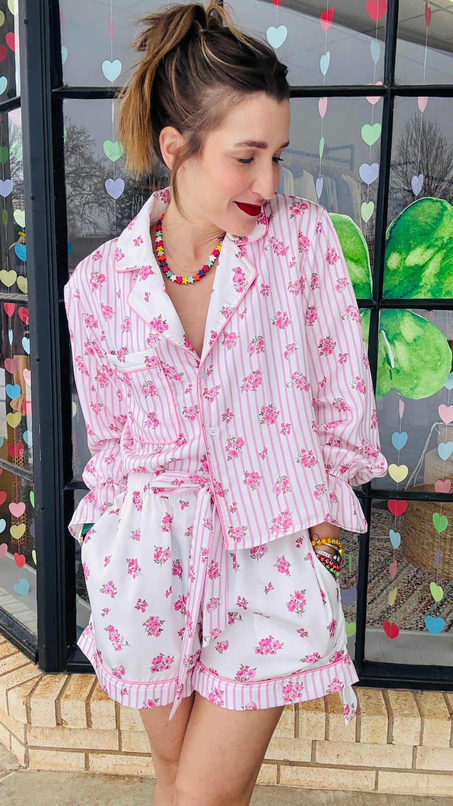 Love in Bloom Silk Pajama Set